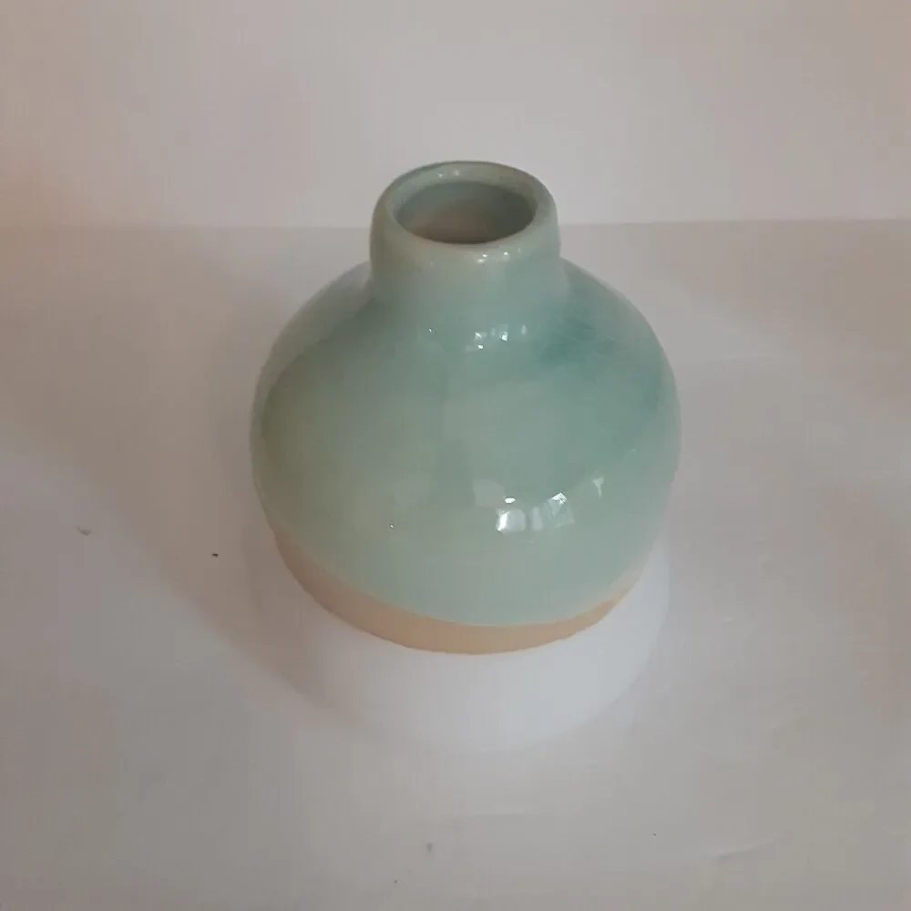 Apropos Pottery Vase Crackle Effect Seaside Modern 6